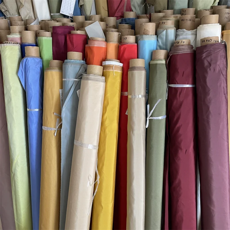 

Solid Color Yarn Dyed Silk Taffeta Fabric for DIY Sewing Per Meter Handmade Evening Dress Skirt Clothing Fashion Cloth Material