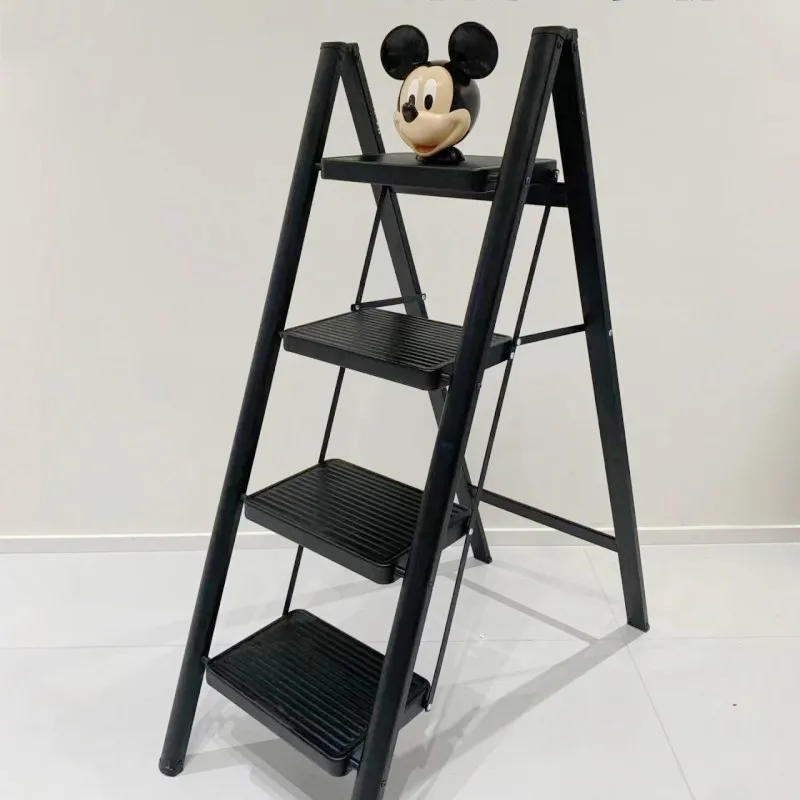 Household folding ladder indoor herringbone project ladder portable small stairs fork telescopic thickened escalator stools home