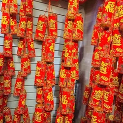 Festive Artificial Firecrackers Pendant Chinese Spring Festival Decorations Lucky Home Store Market Hanging Ornaments Decor Gift