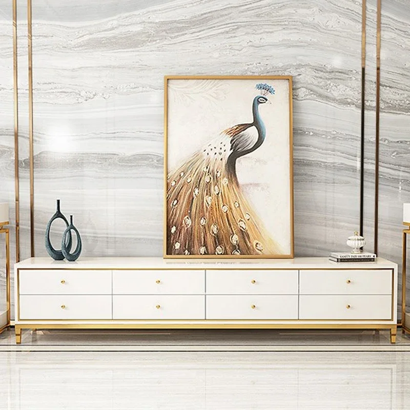 Aesthetic European Tv Stand Storage Vintage Trendy Tv Stand Italian Display Luxury Tv Board Wohnzimmer Living Room Furniture