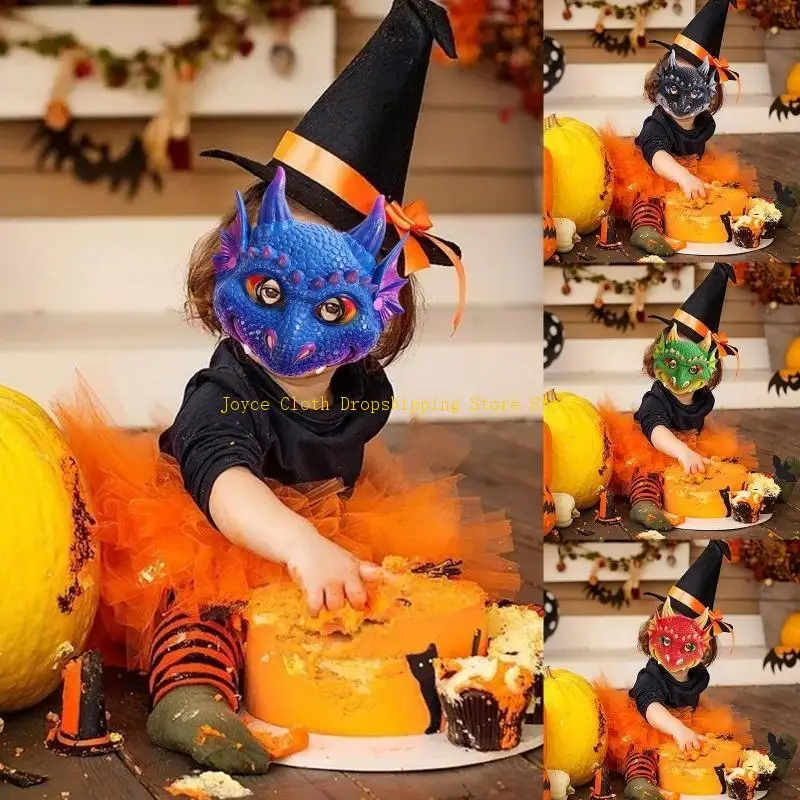 子供ドラゴンマスクハロウィンおかしいマスクドラゴンコスプレカーニバルマスクドレスアップ女性コスプレマスク仮装用 10CD