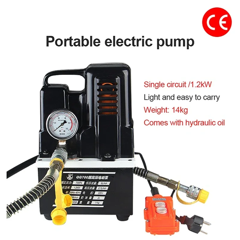 220V Electric Hydraulic Pump Ultra Small Oil Pressure Pump Portable High Pressure Electric Solenoid Valve Hydraulic Pump