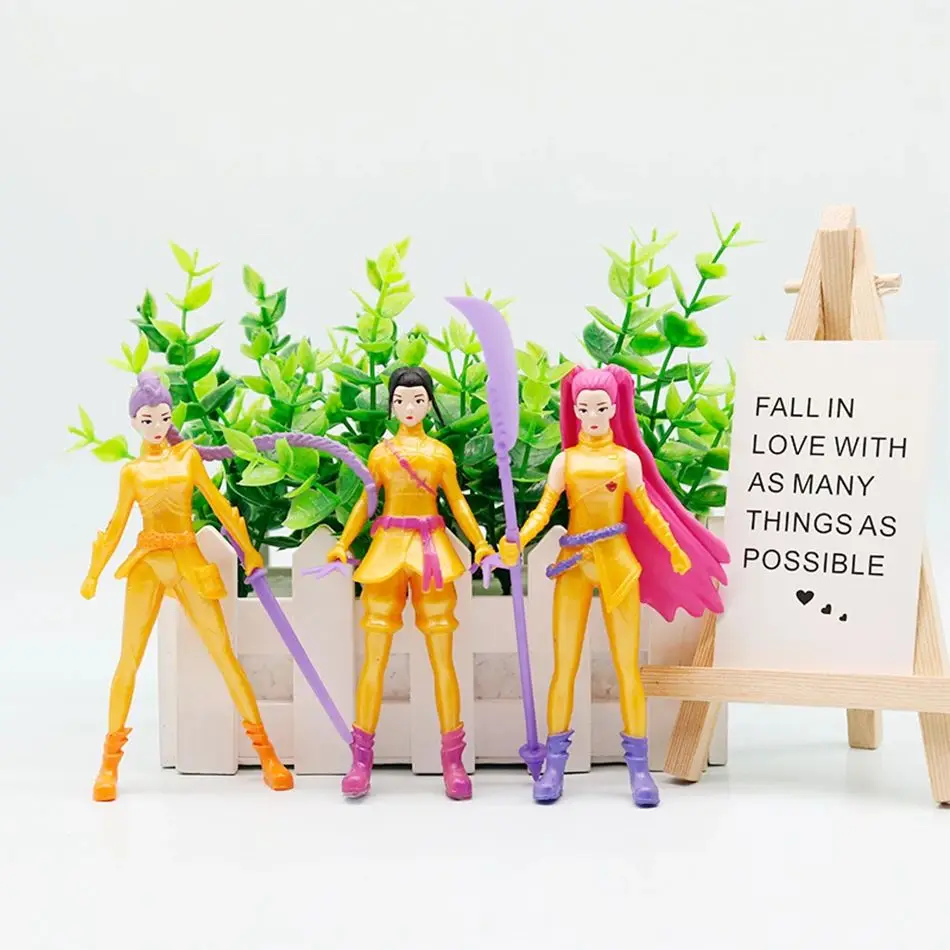 5-8pcs/Set Kpop Demon Hunters Action Figure Model Doll Derpys Tiger Figurine Toys Desk Decoration Statues Ornament For Fans Gift