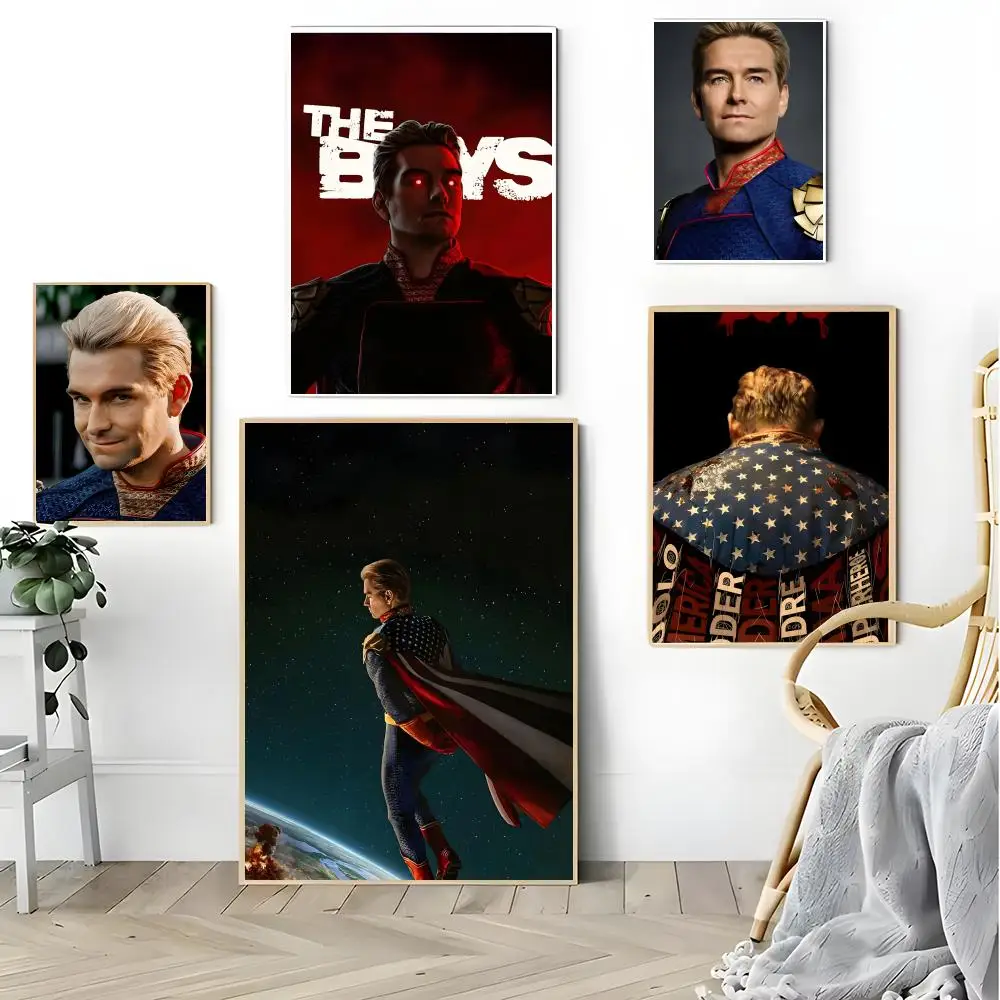 Powerful The Boys Homelander-s Poster Self-adhesive Art Waterproof Coffee House Bar Room Wall Decor
