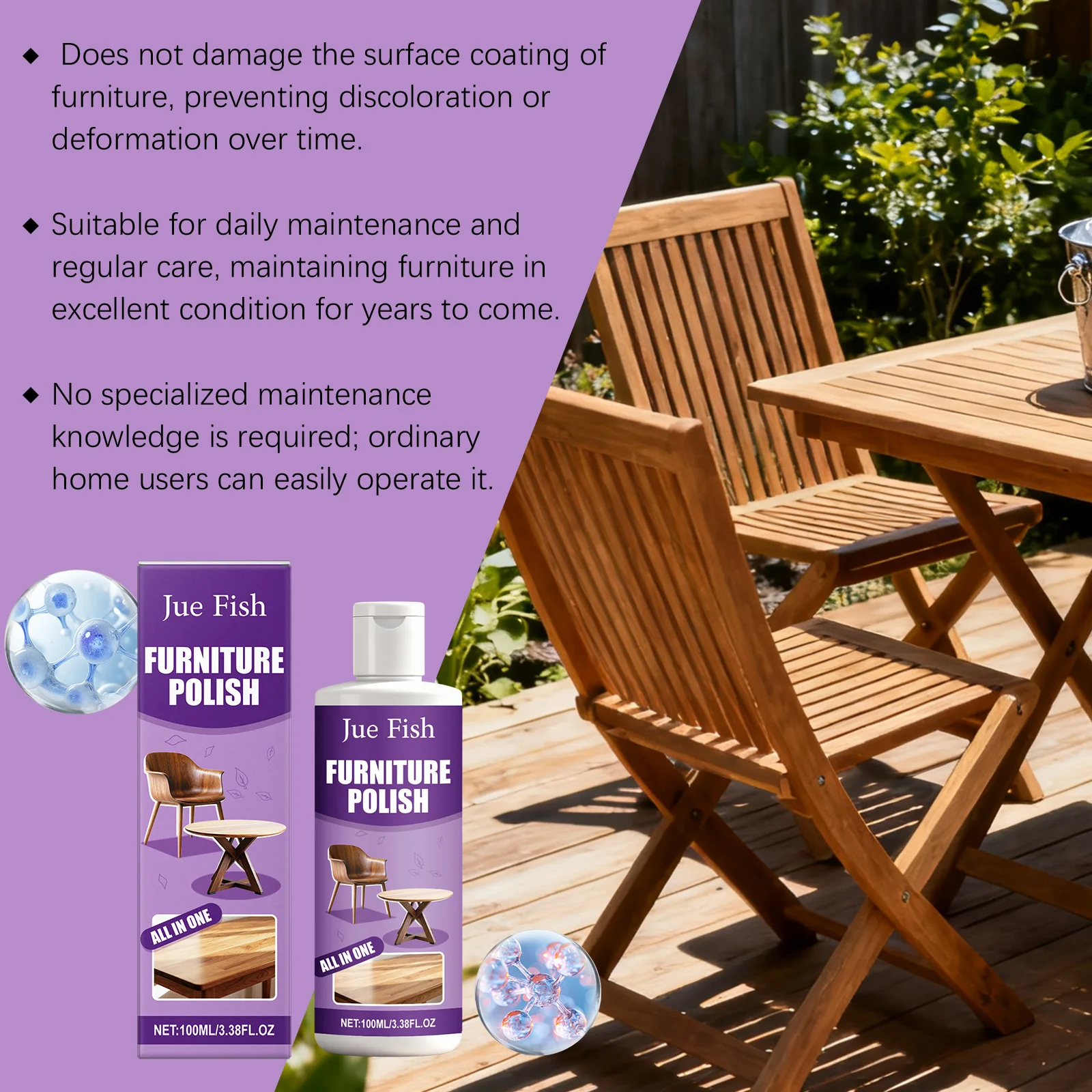 Furniture Polish Quickly Repairing Wooden Furniture Scratch Brightening Surface Gloss Cleaning Dust Furniture Maintenance Agent