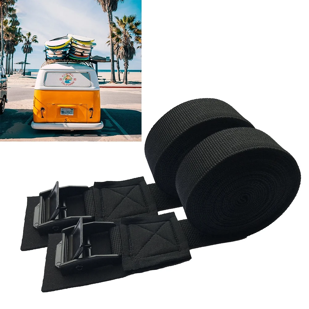 1pair Surfboard Canoe Cam Buckle Kayak Strap Outdoor Beach Car Top Surf Roof  High Strength Luggage Rack Quick Release Tie Down
