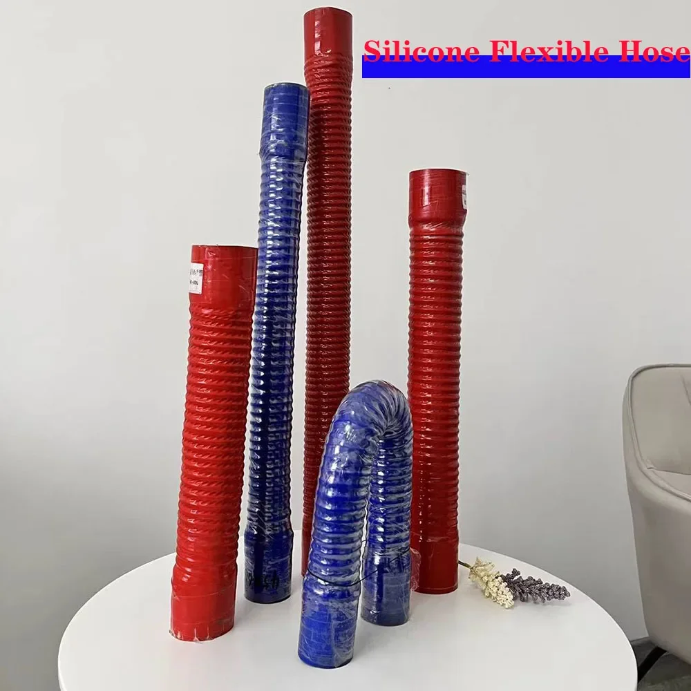 Red Blue Universal Length 40-100mm  Intercooler Silicone Tube Rubber Joiner Pipe Radiator Silicone Tube Supercharger Pipe