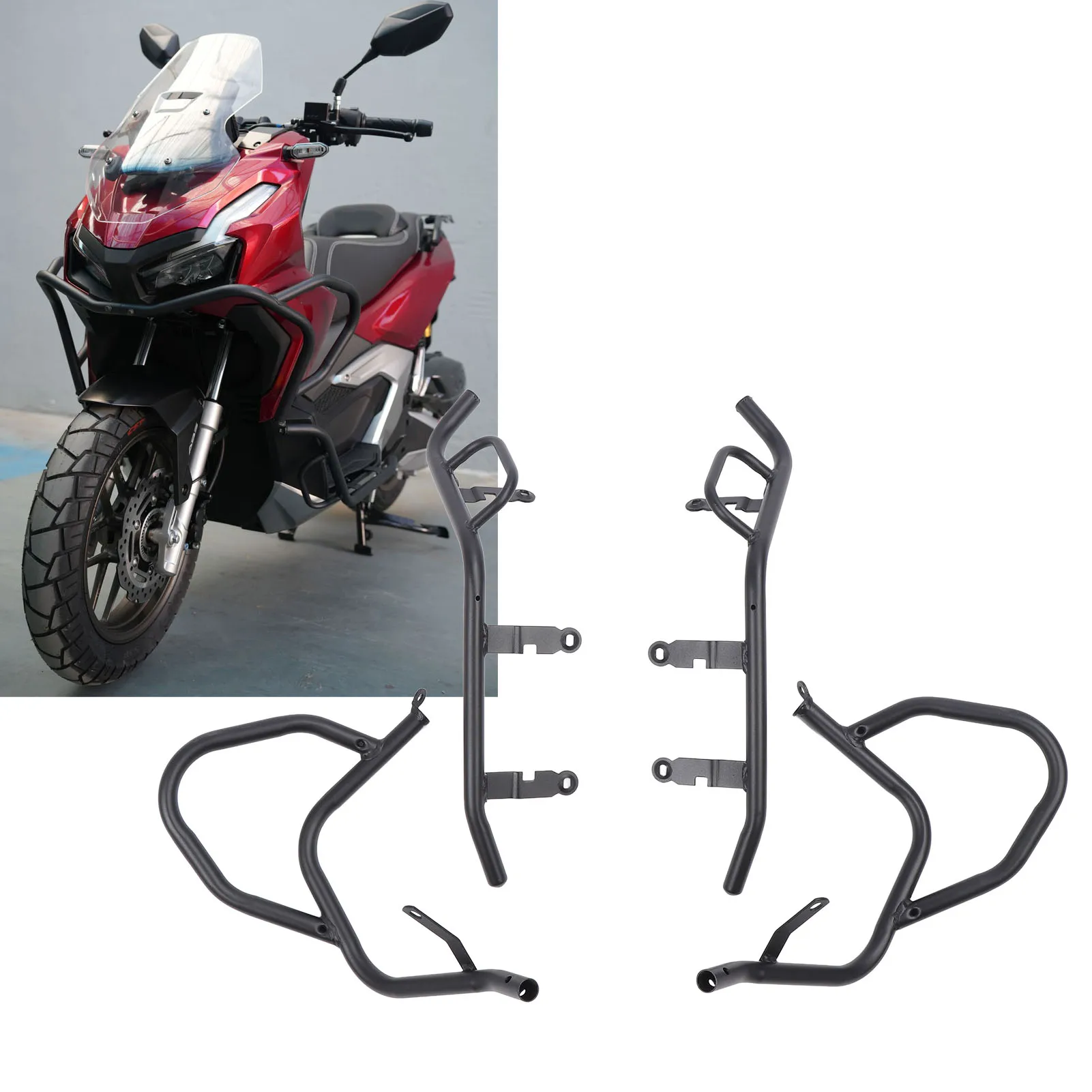 

Motorcycle Engine Bumper Guard Crash Bar Easy To Install Stylish Motorcycle Engine Crash Bar Guard for ADV160 2021 To 2024