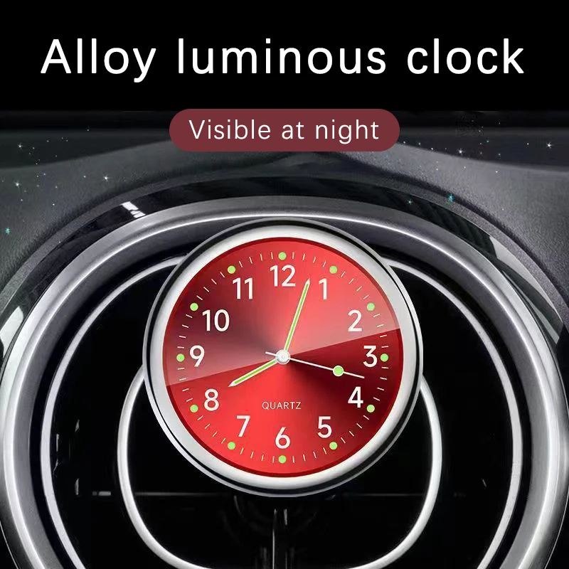 High Quality Universal Fashion Small Luminous Car Clock Shock Proof Decorative Car Clock Auto Ornament Car Accessories