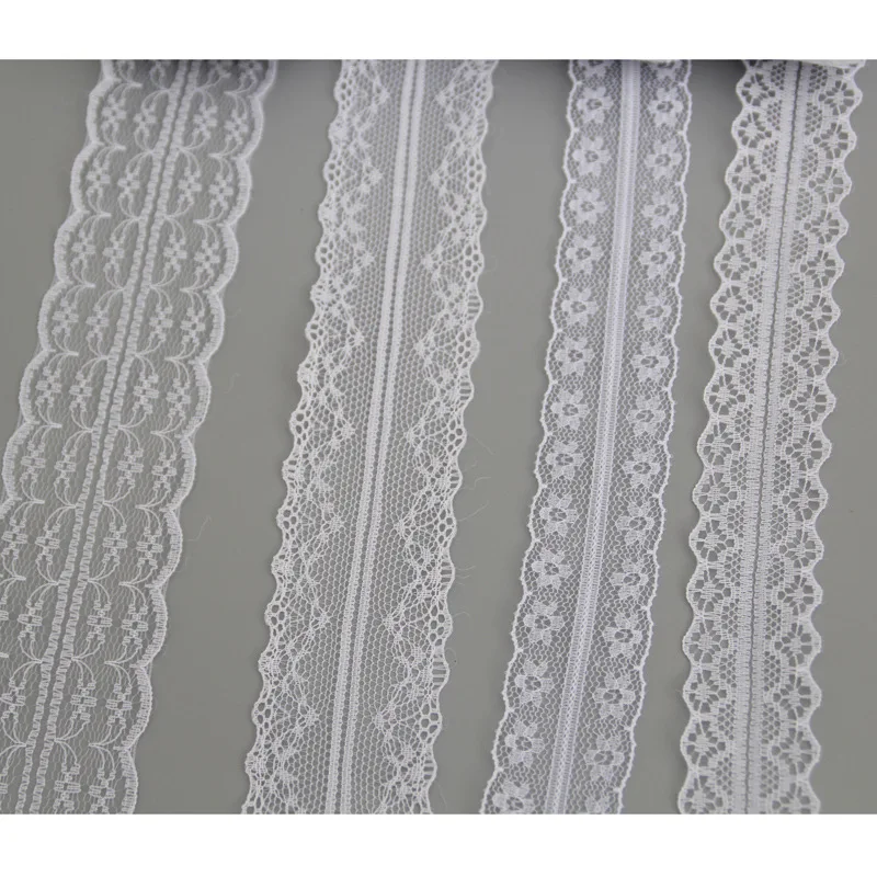 10Meters/Roll 3-4.5cm White Lace Ribbon Home Handmade Crafts Material Hollow Out Floral Lace Tape DIY Apparel Sewing & Fabric