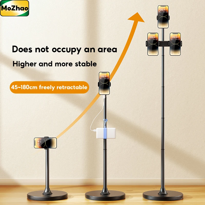 MoZhao Phone Stand Floor-standing Live Broadcast Stand Desktop Telescopic Shooting Selfie Support Stand Metal Stand