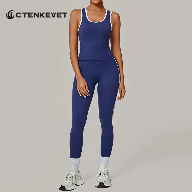 

2Pcs Autumn Women Gym Sports Set High-Waisted Tight-Fitting Yoga Pants Suit Female Soften Sportswear Woman Two-Piece Fitness Set
