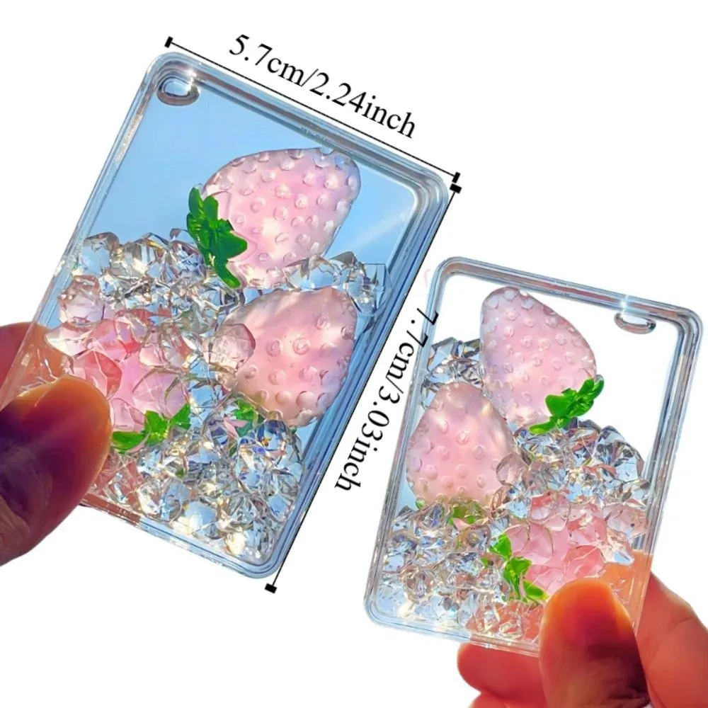Ornamen Pasir Buah Transparan Bentuk Hati Infus dengan Ornamen Akrilik Minyak Ornamen Pasir Mengalir Minyak Lucu Persegi Panjang