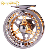 Sougayilang Large Arbor Fly Fishing Reel 2+1 BB High Die Casting Aluminium Alloy Spool Fly Reels Fishing Tackle