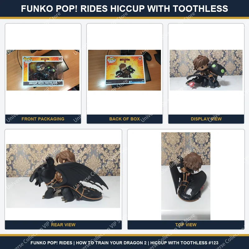 Funko Pop How to Train Your Dragon Hiccup and Toothless Night Fury Character Collectible Figures Display Models Gift for Fans