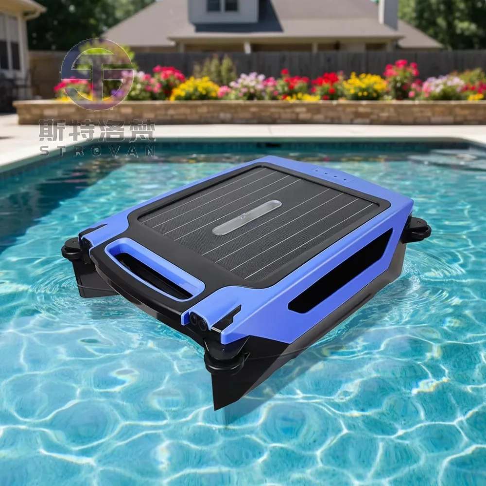 Smart Solar Pool Skimmer Robot Automatic Surface Cleaning Leaves Collector Pool Cleaner
