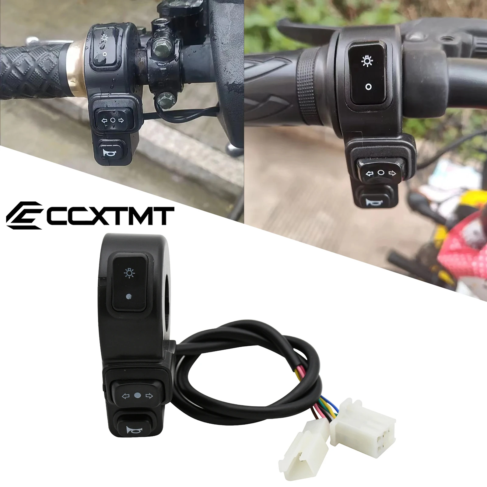 3 In1 Motorcycle Switch ATV Quad Headlights Turn Signal Horn ON/OFF Button For Honda Suzuki Kawasaki 22mm Handlebars Universal