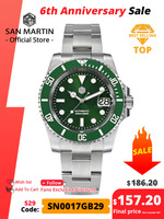 San Martin New 40mm Water Ghost Diver Watch Men Luxury Business NH35 Automatic Mechanical Watch Sapphire Waterproof 200m SN0017