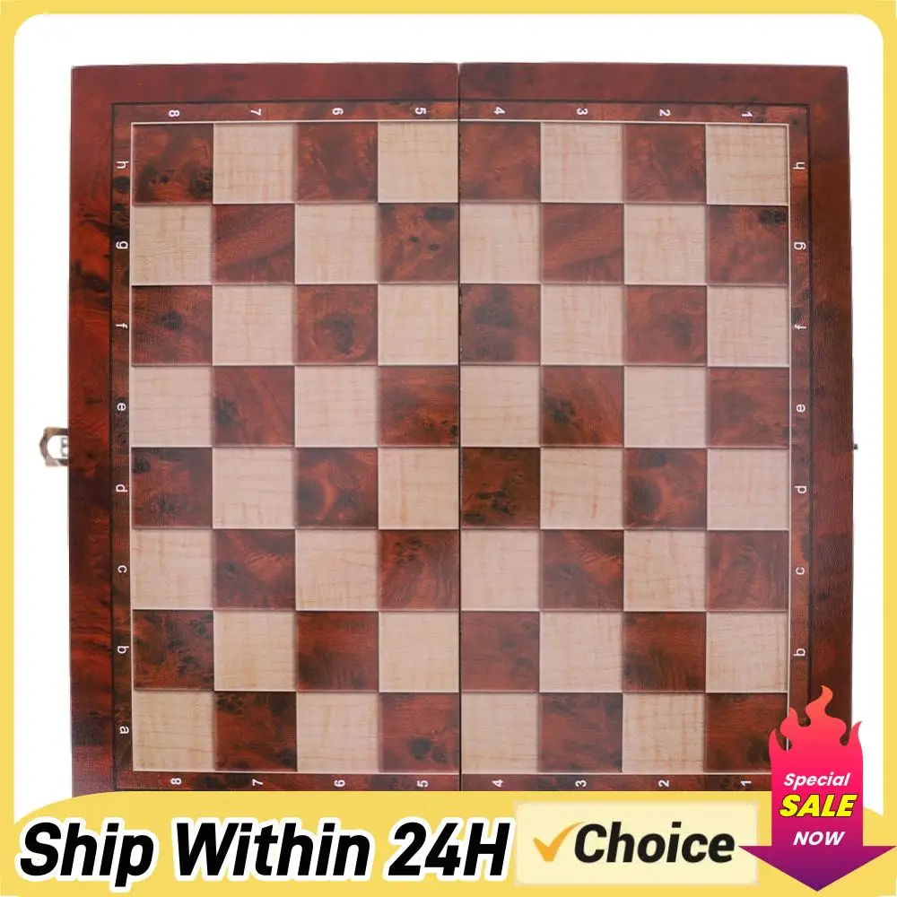 

Развитие стратегического мышления: Нетоксичная складная шахматная доска 29x29 см, деревянный шахматный набор, лучший подарок, деревянная настольная игра для детей и взрослых