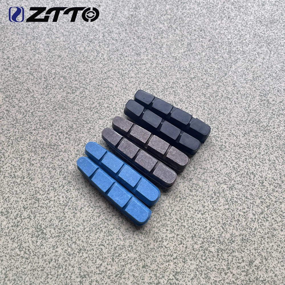 ZTTO 11g Leichte Carbon-Radbremsbeläge für Rennräder, Aluminiumlegierung Felgen-V-Bremsbeläge, Gummiblöcke