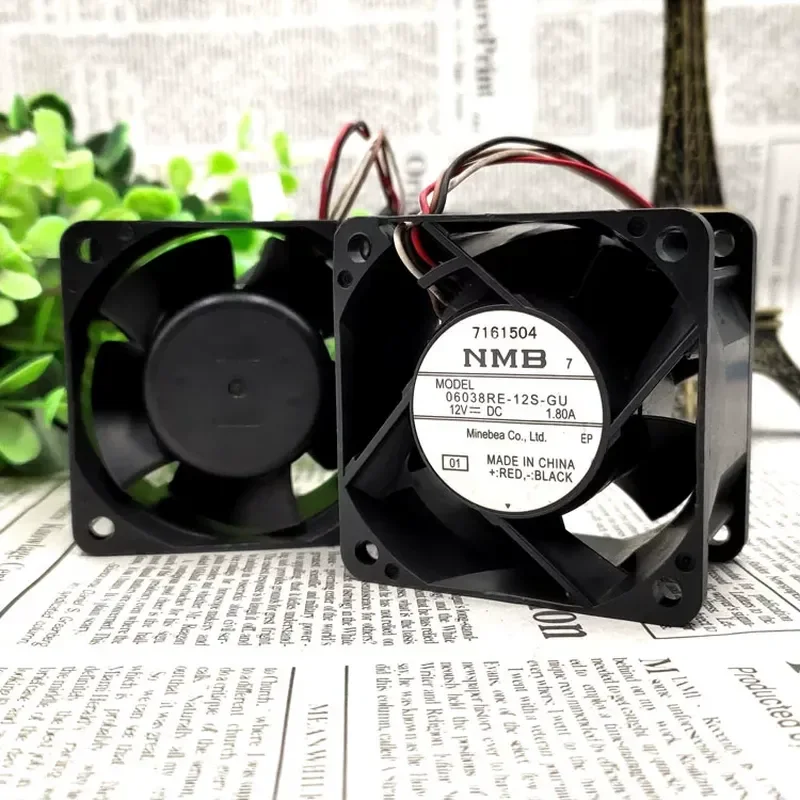Original NMB 06038RE-12S-GU for 12V 180A Waterproof High-End Variable Frequency Fan with Large Air Volume and 4-Wire Control