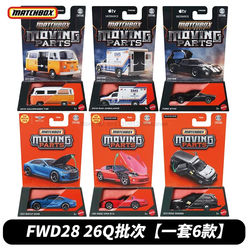 New Matchbox Moving Parts 2026, Volkswagen T2B / Ford GT40 / Dodge Viper, 1:64 Diecast Car Model, Collectible Alloy Vehicle Toy
