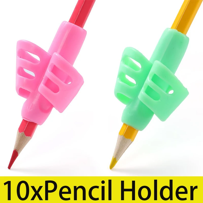 10Pcs Kindergarten Beginner Pen Holder Writing Training Correction Tool Pen Grip Elementary School Student