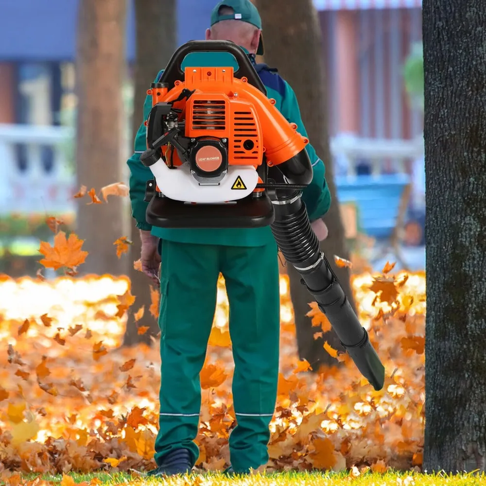 

Leaf Blower with Backpack, Cordless Leaf Blowers for Lawn Care,52CC 2 Stroke 550CFM Gas Powered Blower with Extention Tube