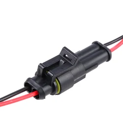 2Pin Sealed Waterproof Electrical Wire Connector Plug Auto Connector With Cable