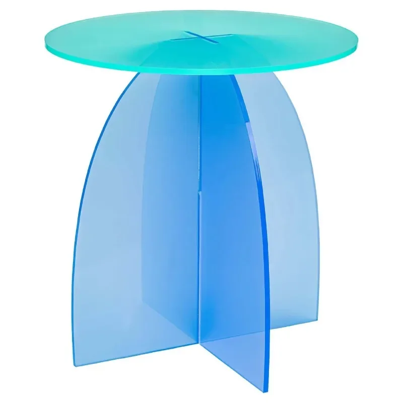 Nordic light luxury transparent acrylic edge coffee side table