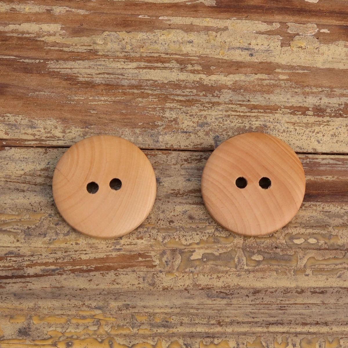 11.5mm-25mm Solid Eco Poplar Wooden Button Additive-free Two Hole Scorched Rim Bowl Shape Sewing Accessories Buttons Clothing