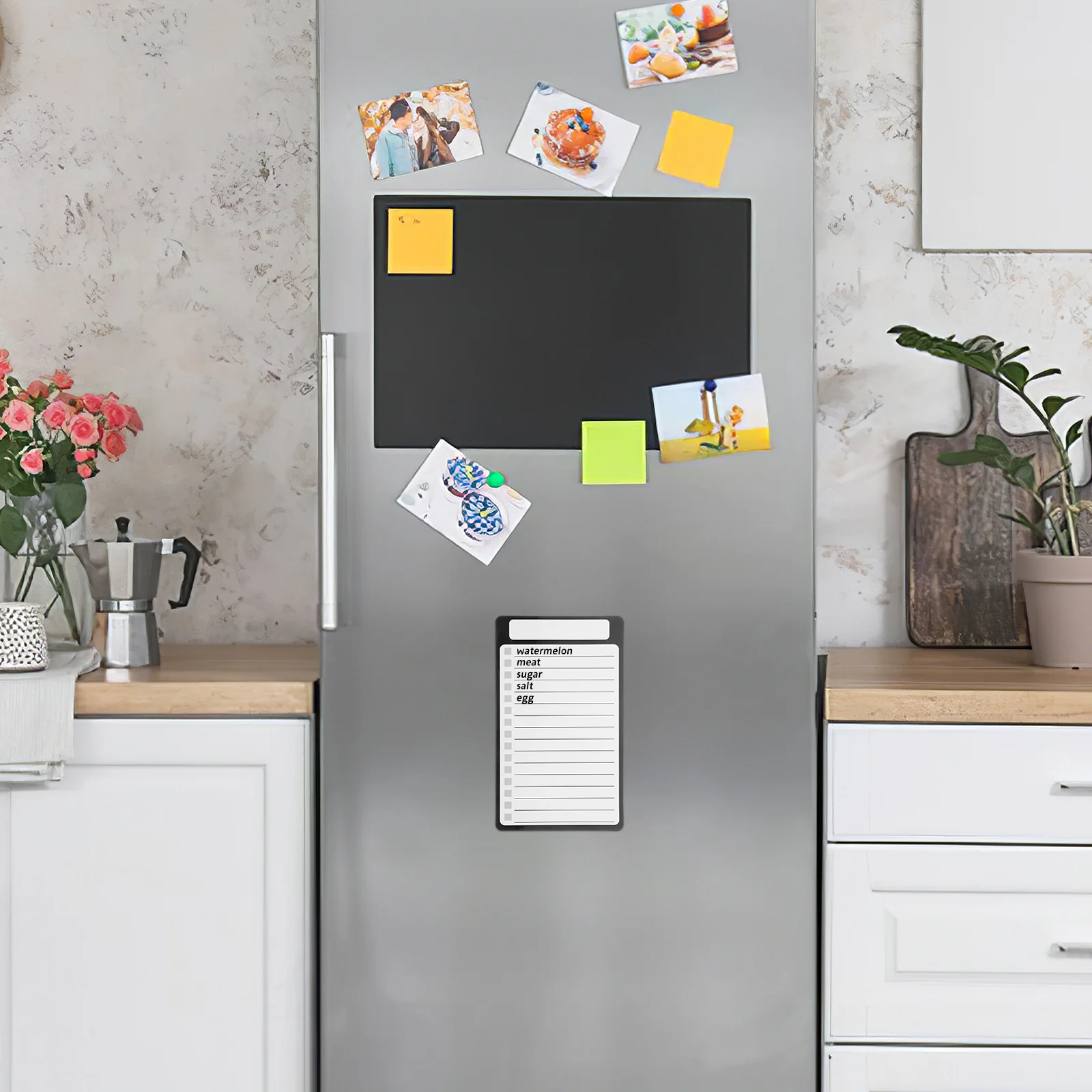 المفكرة المغناطيسية لثلاجة الحيوانات الأليفة سطح الكتابة التصميم الحديث قائمة البقالة وسادة السبورة نمط مذكرة المفكرة #2