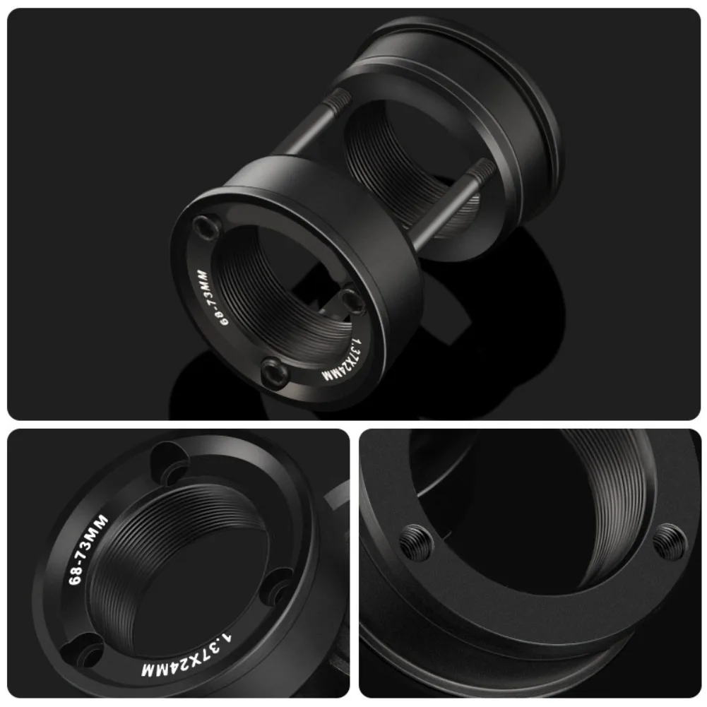 Bike Eccentric Bottom Bracket Conversion Kit Constructed from Aluminum Alloy and Steel for 68mm or 73mm Frame Applications