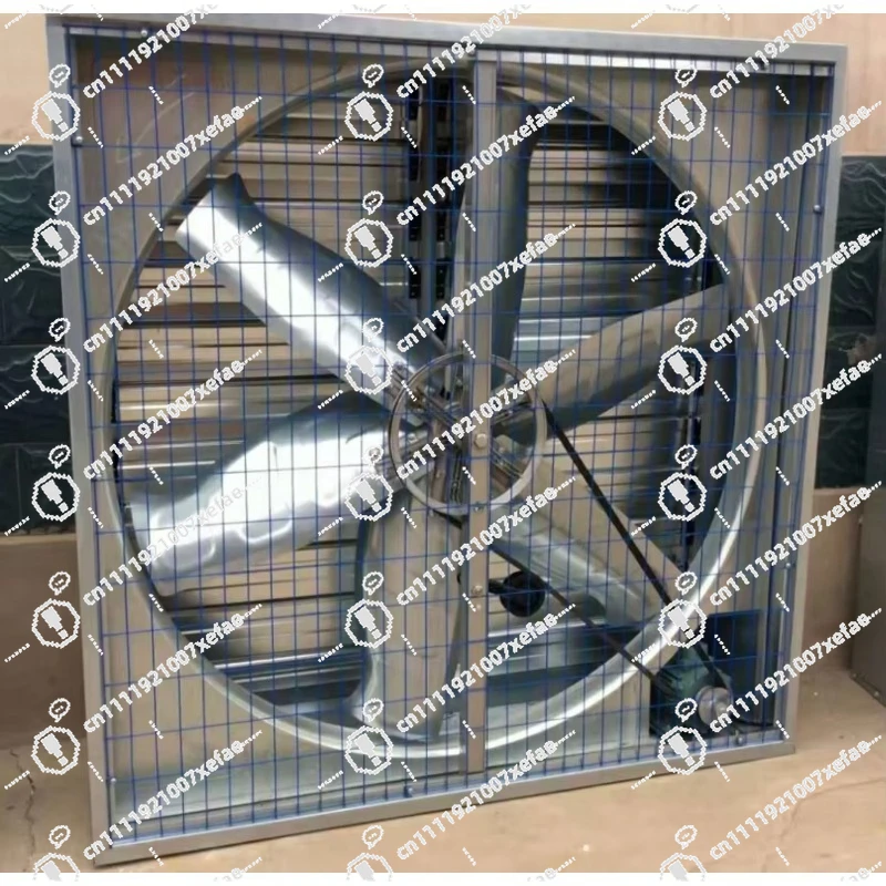 50-Inch wall-mounted AC axial-flow cast iron exhaust fan for ventilation in industrial poultry greenhouses