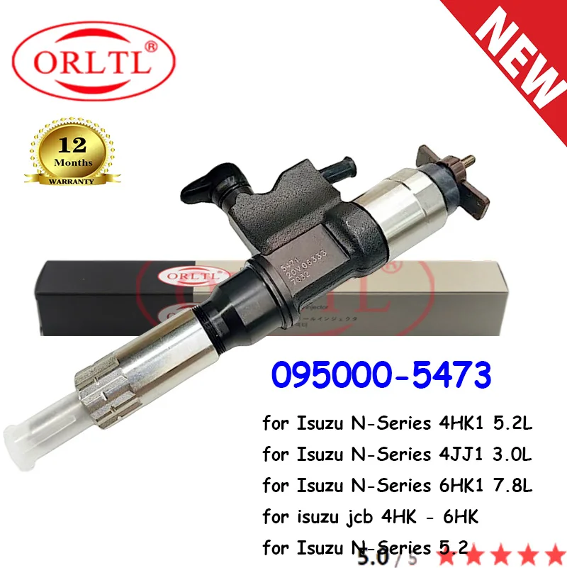 

ORLTL NEW 095000-5473 Genuine Fuel Injector 0950005473 5473 FOR Isuzu N-Series 6HK1 7.8L 8-97329703-4 8-97329703-5