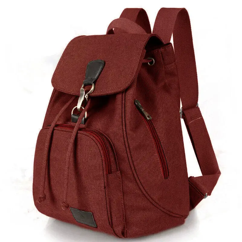 Women Backpack Fashion All-Match Canvas Lady Business Travel Leisure Canvas Bag Girl Large-Capacity Casual Anti-Theft Schoolbag