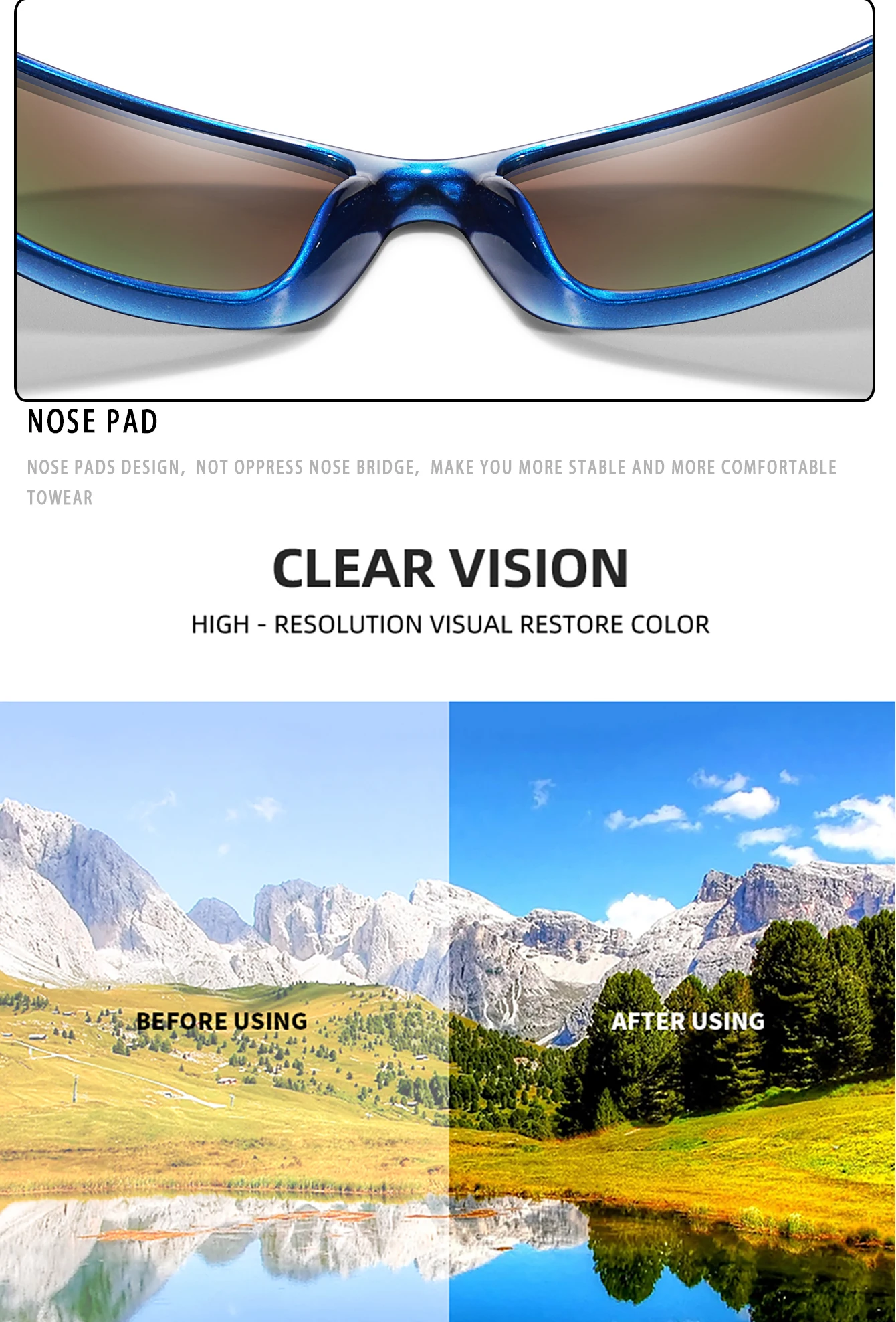 KAROS Marken-Polarisierte Sonnenbrille für Herren, Anglerbrille, Klassische Fahrbrille – Detail 14