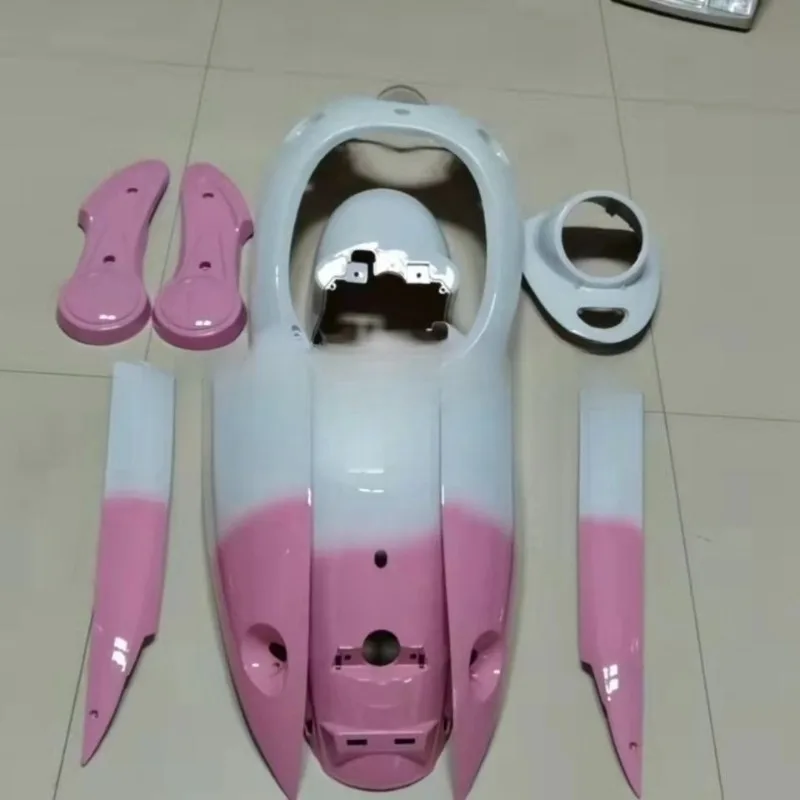 Electric Vehicle Shell, Motorcycle Sheep Full Set of Paint Parts PP Black Parts Plastic Inner Shell Rainbow Color
