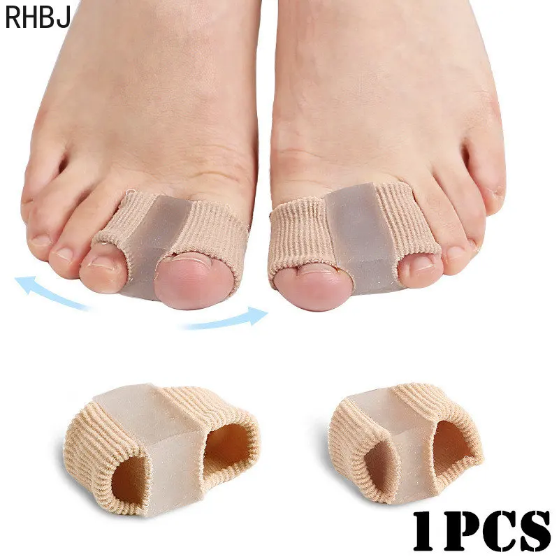 RHBJ 1Pcs Silicone Toe Spreader Finger Separator Bunion Valgus Corrector Thumb Correction Straightener Foot Care Orthopedic