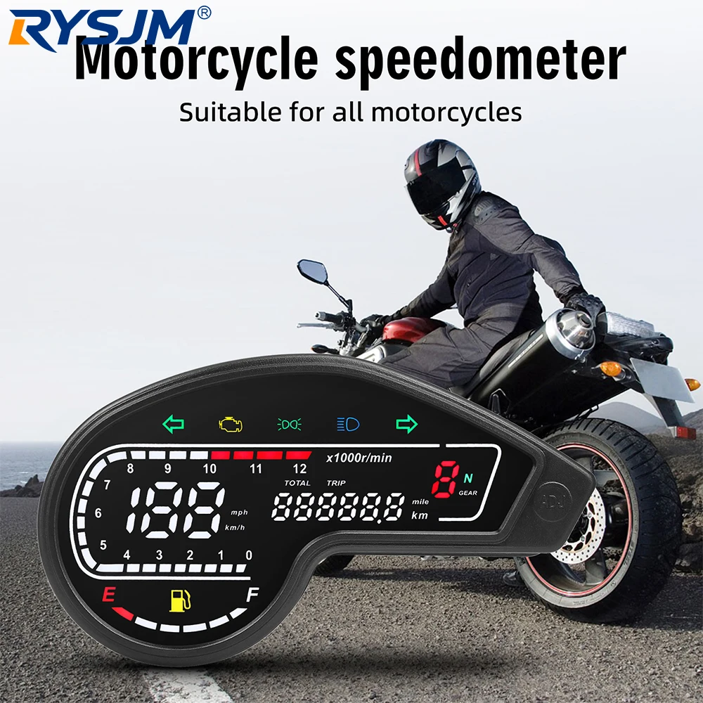 Velocímetro Digital LED Universal de 12V para Motocicleta, Tacómetro, Odómetro, Tablero de Instrumentos para Honda NXR125 NXR150 Bros Brisa 2003-14 GY200