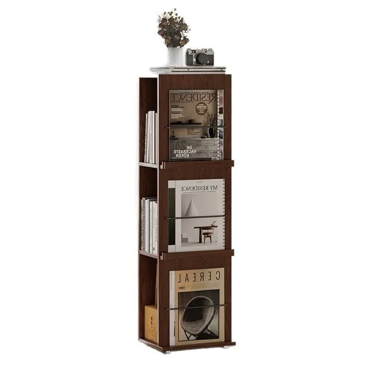 

Книжная полка из цельного дерева для гостиной, дисплей для газет и журналов, студенческий кабинет, вертикальный шкафчик от пола до потолка, стеллаж для хранения