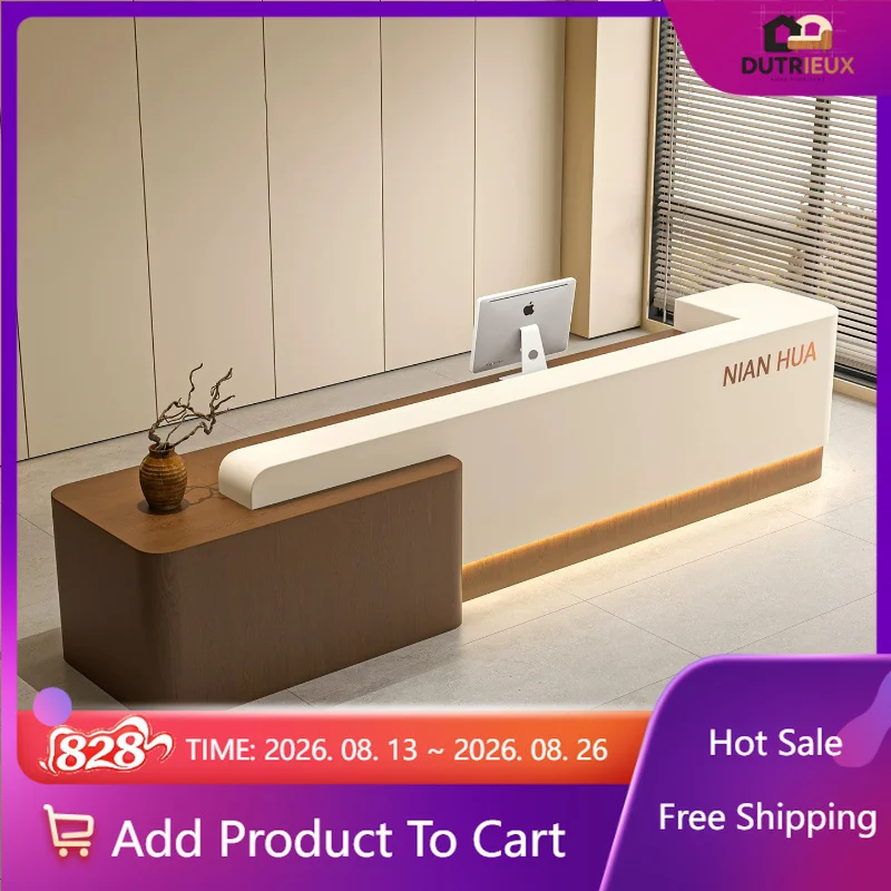 Custom Aesthetic Reception Desks Beauty Modern Restaurant Luxury Reception Desks Commercial Cafe Rezeption Theke Furniture