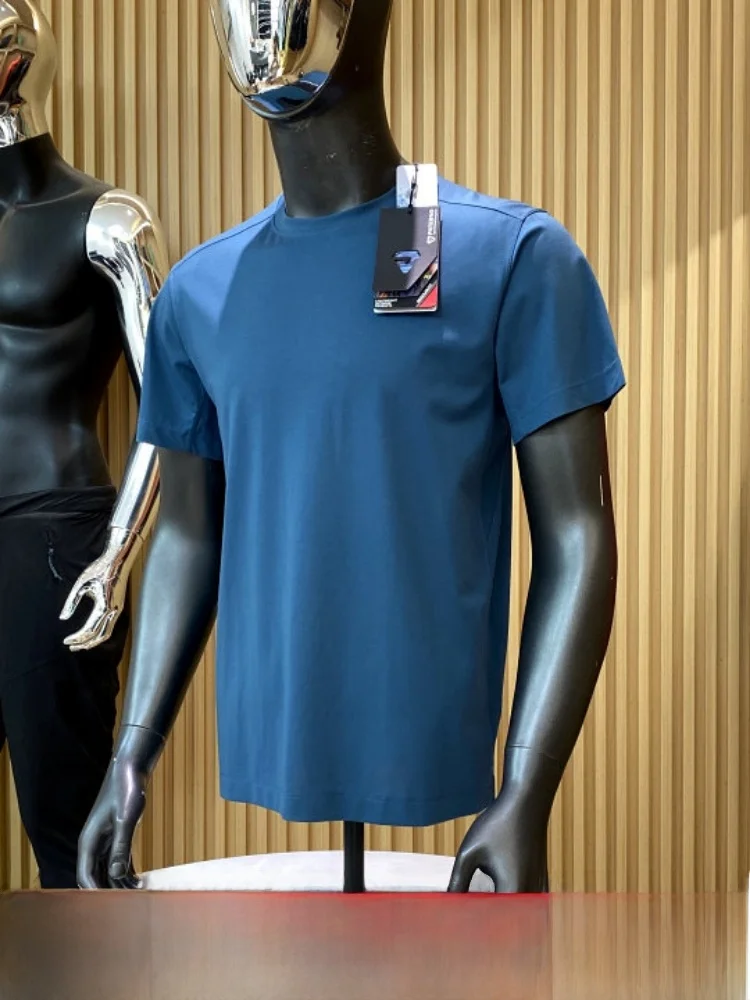 

Cool Performance Series High Elastic Outdoor Sports round Neck Short Sleeve T-Shirt Silk Blend Lyocell Fiber Standar...