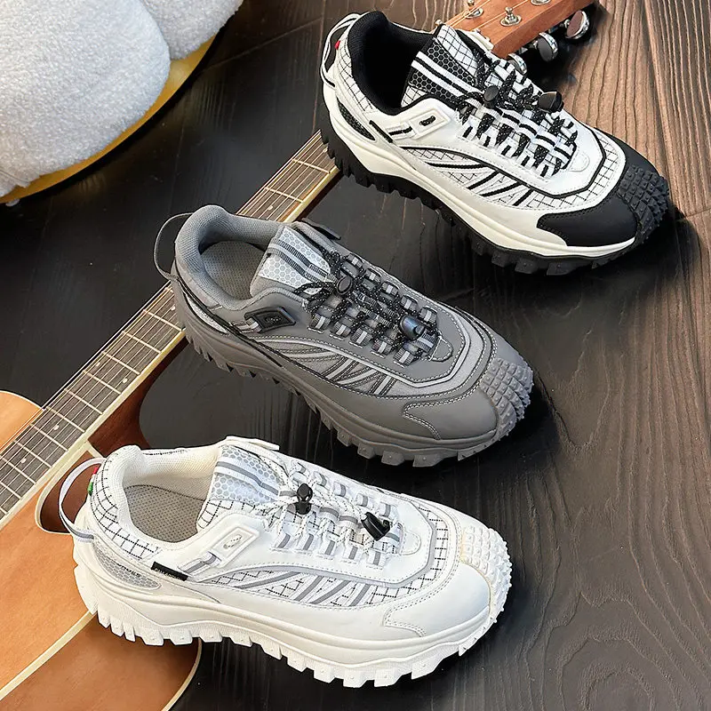 

Men's thick-soled casual walking shoes: comfortable and versatile unisex trainers for hiking, walking and jogging