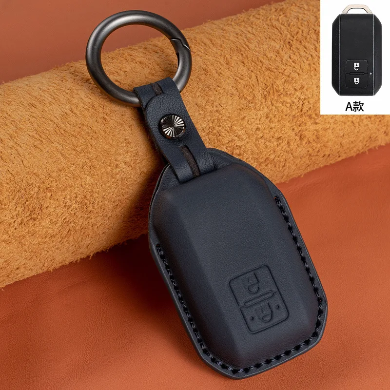 Funda para llave de motocicleta para SUZUKI XL7, funda de cuero para llave de Motor, funda para llave de coche Solio Hustler Ertiga