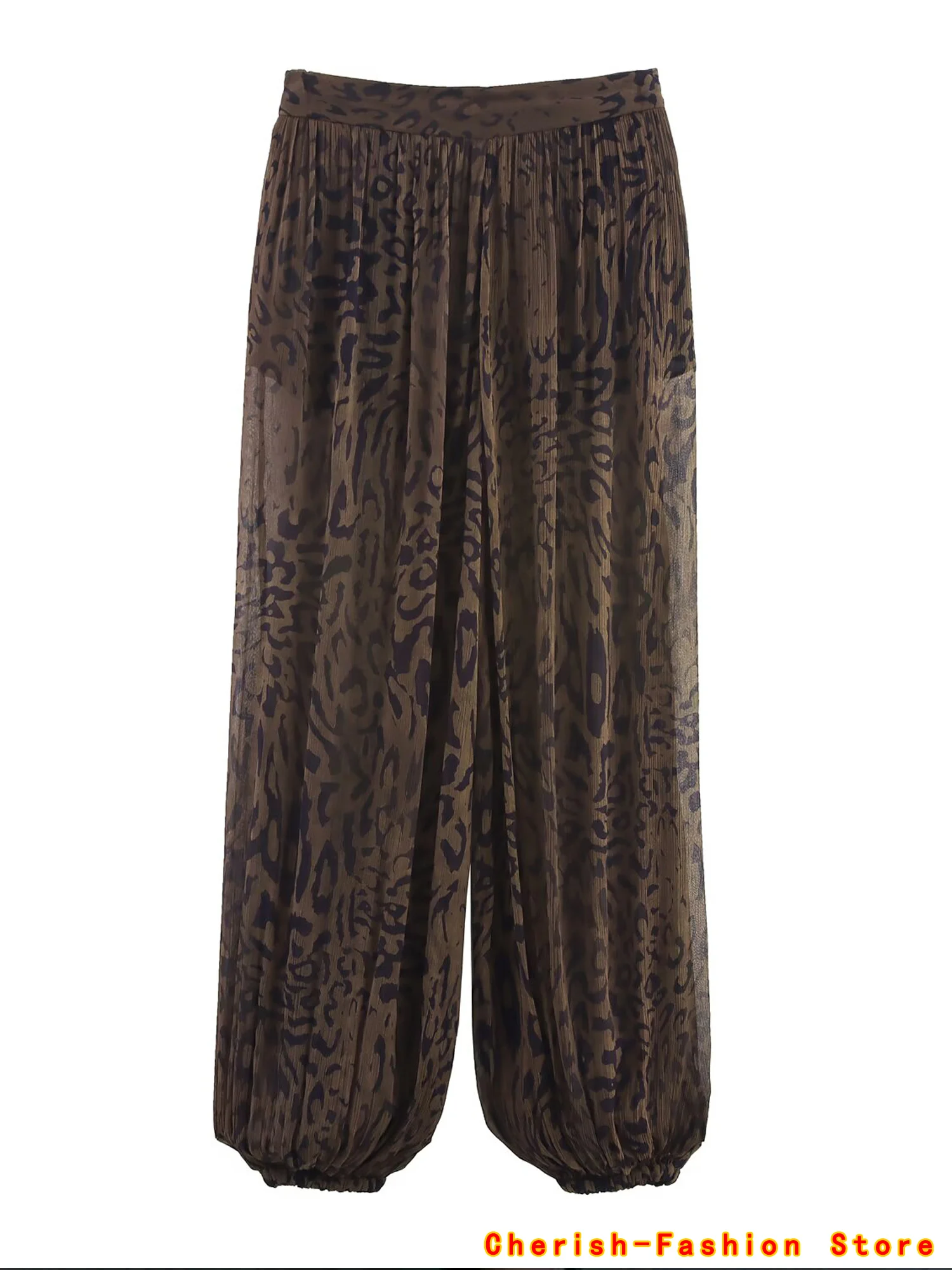 Vintage Luipaard Broek Oversize Nieuwe Y2k Vrouwen Casual Losse Wijde Pijpen Broek Retro Tiener Rechte Broek Hiphop Streetwear Merk