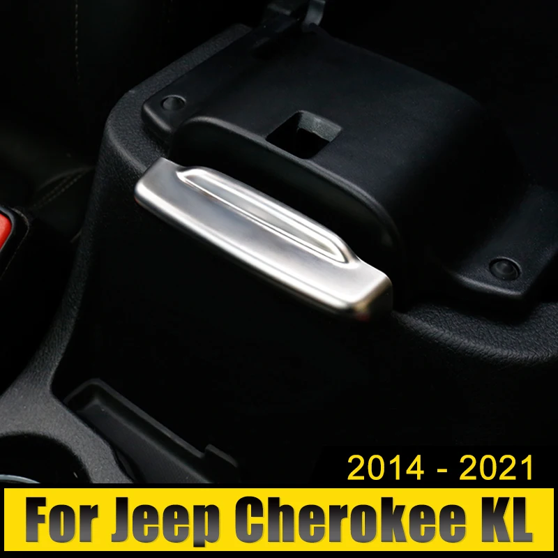 For Jeep Cherokee KL 2014 2015 2016 2017 2018 2019 2020 2021 ABS Car Armrest Box Switch Button Decoration Cover Trim Sticker