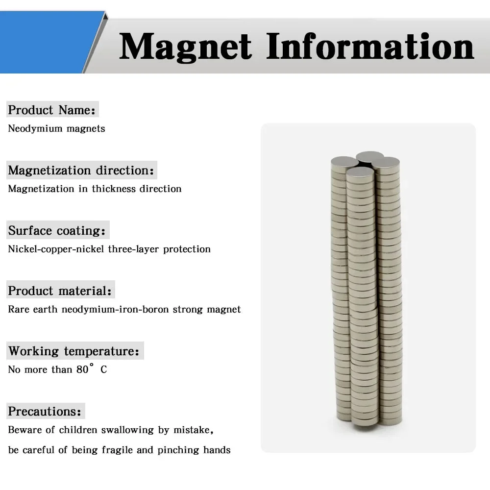 3x1mm Super Powerful Round Magnet Neodymium Magnet NdfeB N35 Strong Permanent Magnetic imanes Refrigerator Magnet