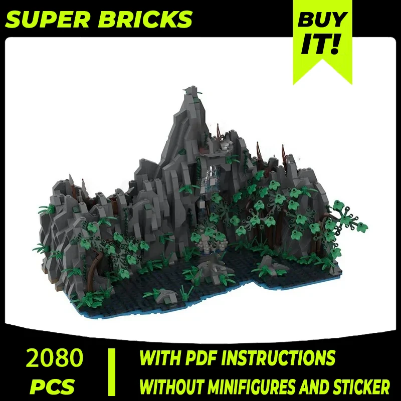 Moc Building Blocks Castle Bricks Magical Rings Movie Scene Forbidden Pool Model DIY Assembly Street View Toys Child Gifts