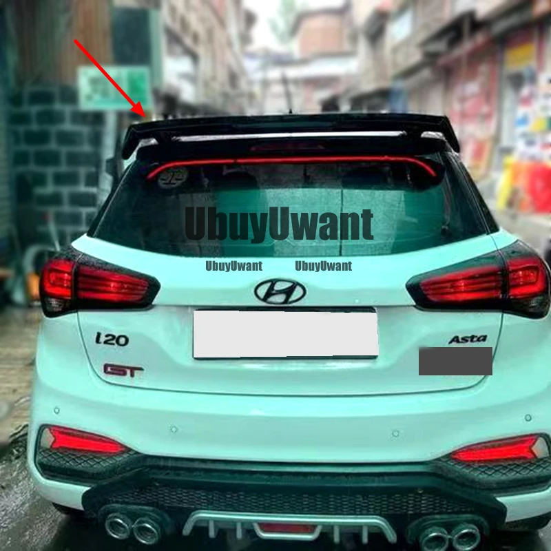 Für Hyundai I30 I20 Asta Spoiler Hohe Qualität ABS Carbon Faser Muster Material Auto Hinten Flügel 2008-2021